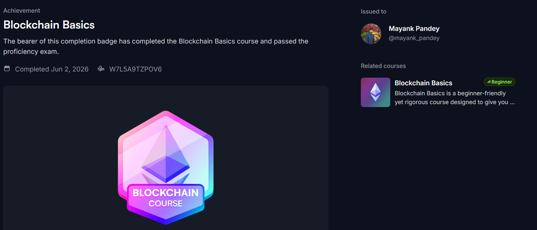 Certification: Blockchain Basics